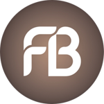 Logo of website. Monogram with letters "F" and "B"